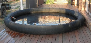 Water testing a jelly wrestling pool